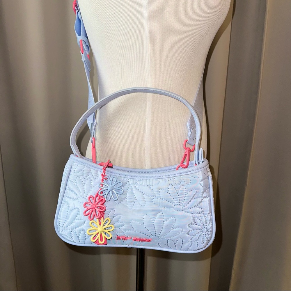 Betsey Johnson Light Blue Floral Shoulder Bag